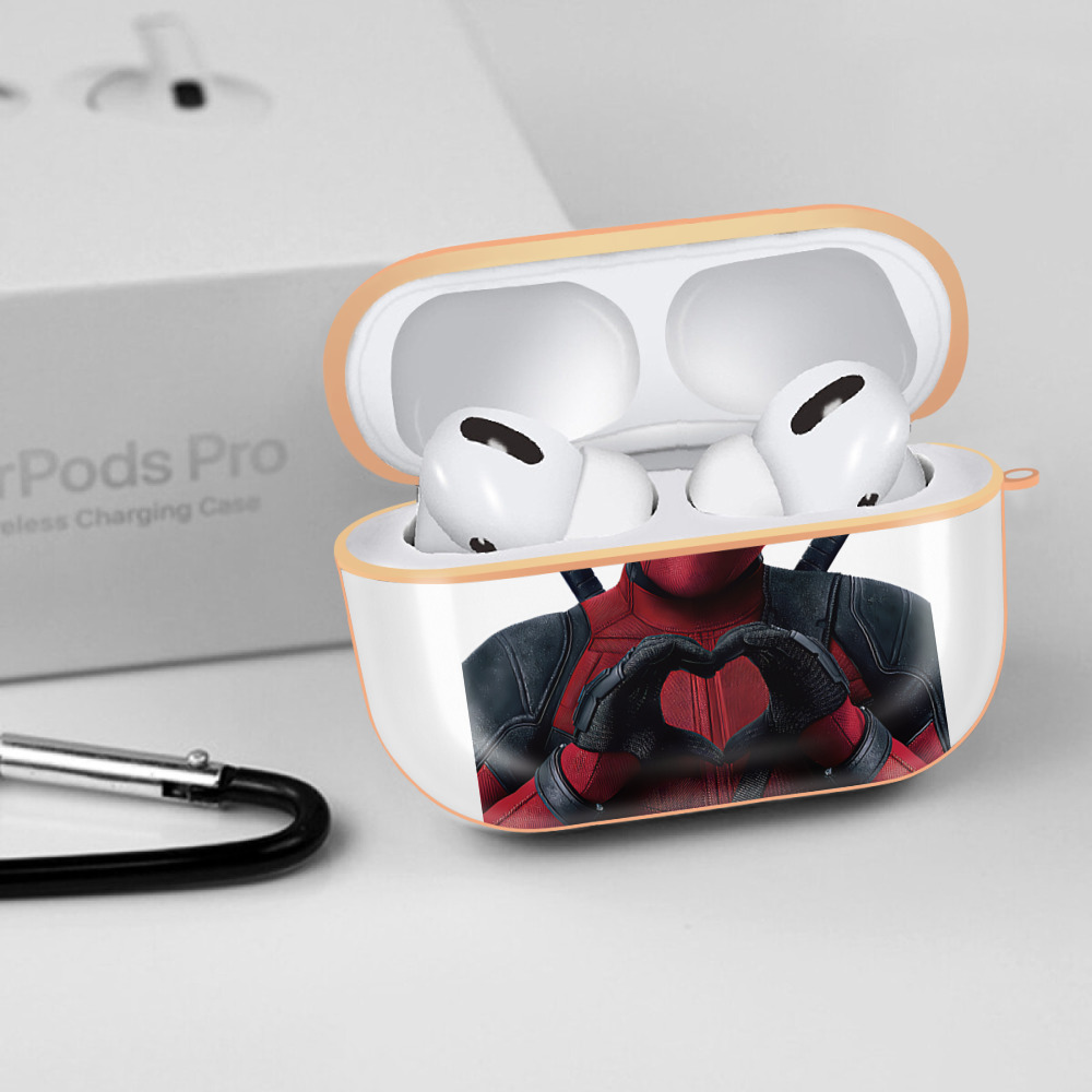 Deadpool デッドプール 【AirPods Pro用】ハードシェル保護ケース｜耐衝撃・防指紋・カラビナ付き商品仕様