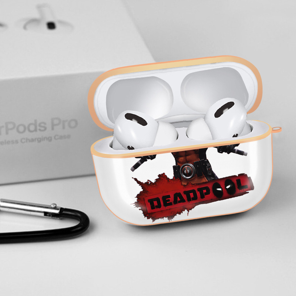 Deadpool デッドプール 【AirPods Pro用】ハードシェル保護ケース｜耐衝撃・防指紋・カラビナ付き商品仕様