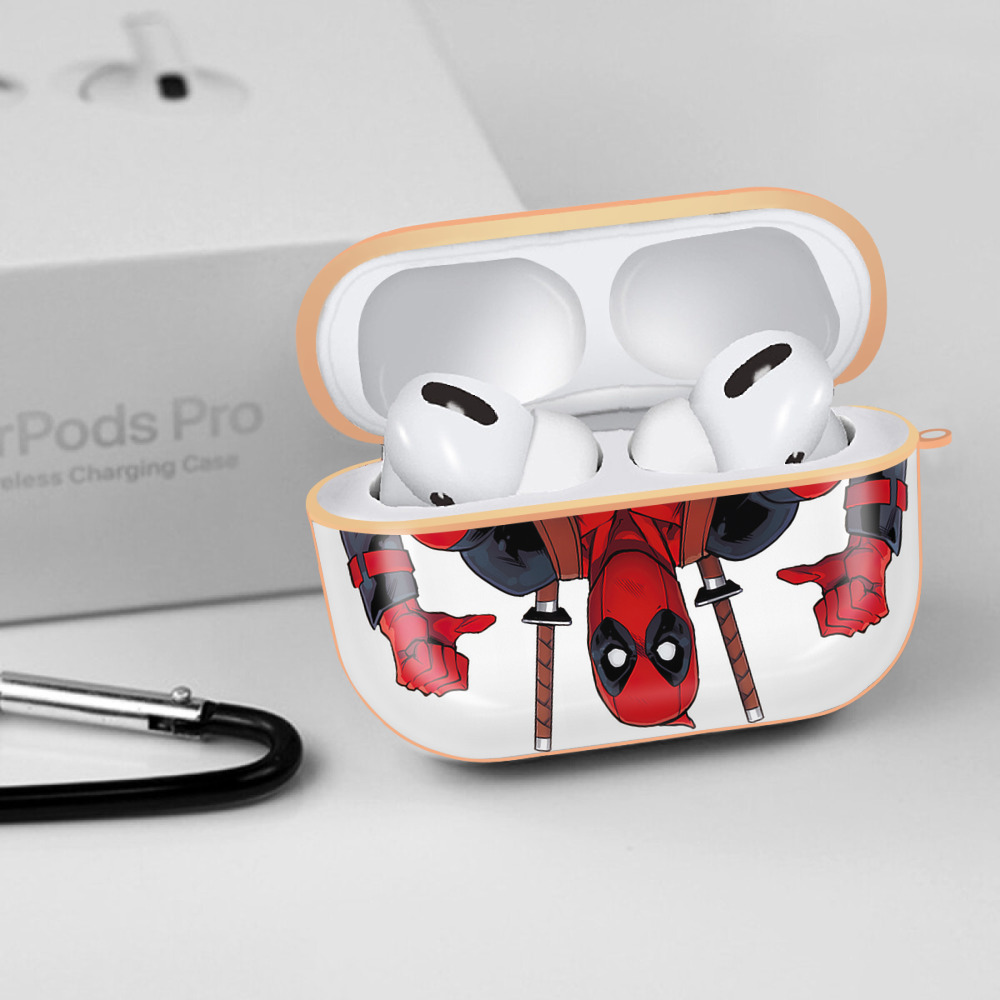Deadpool デッドプール 【AirPods Pro用】ハードシェル保護ケース｜耐衝撃・防指紋・カラビナ付き商品仕様