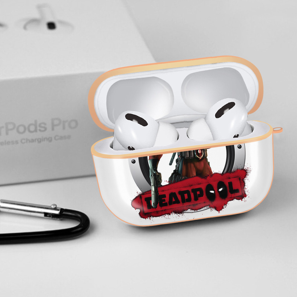 Deadpool デッドプール 【AirPods Pro用】ハードシェル保護ケース｜耐衝撃・防指紋・カラビナ付き商品仕様