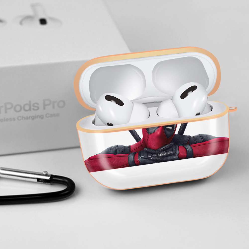 Deadpool デッドプール 【AirPods Pro用】ハードシェル保護ケース｜耐衝撃・防指紋・カラビナ付き商品仕様
