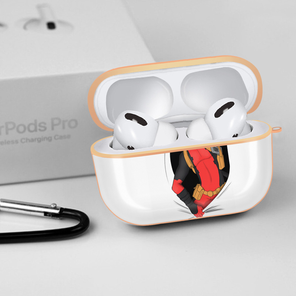 Deadpool デッドプール 【AirPods Pro用】ハードシェル保護ケース｜耐衝撃・防指紋・カラビナ付き商品仕様