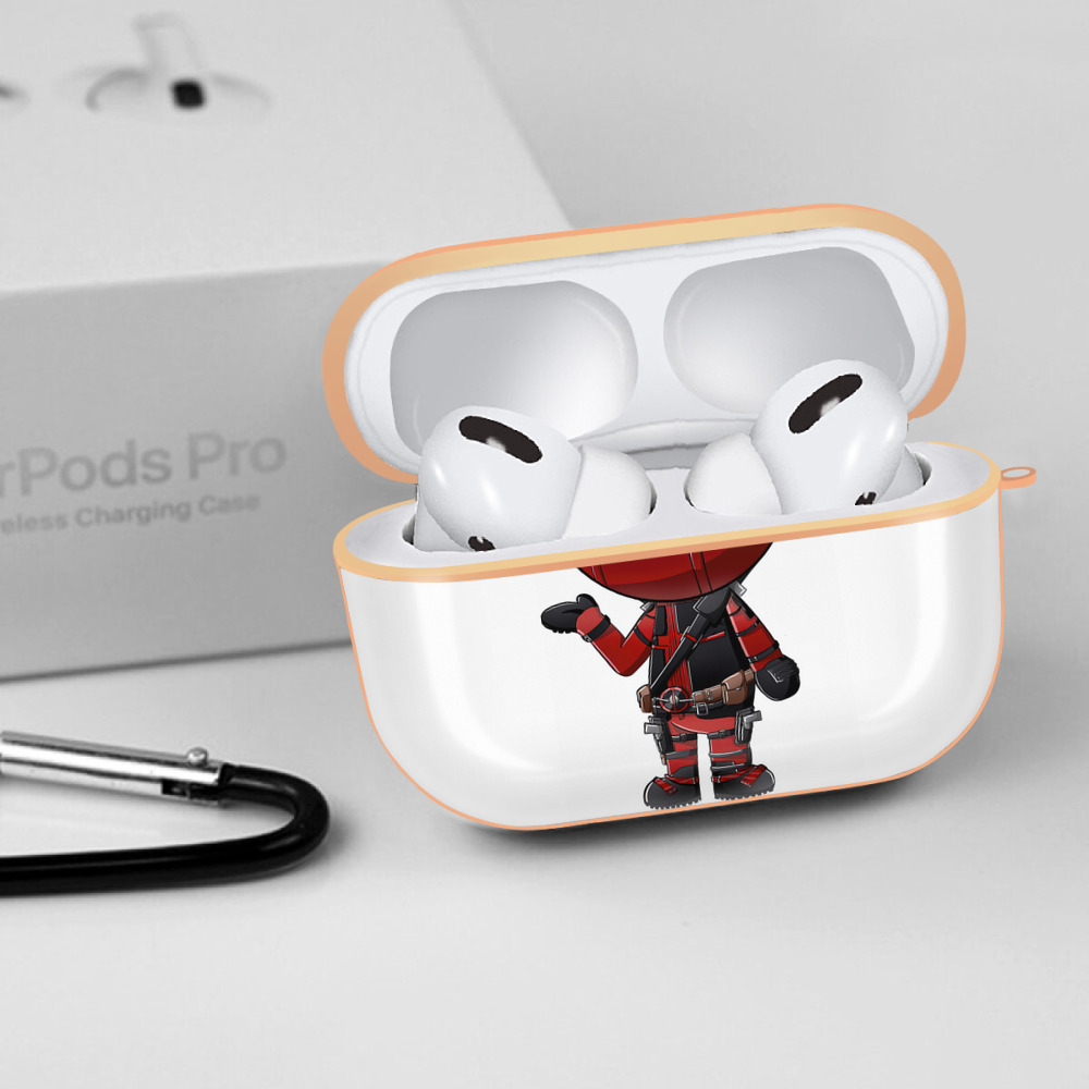 Deadpool デッドプール 【AirPods Pro用】ハードシェル保護ケース｜耐衝撃・防指紋・カラビナ付き商品仕様
