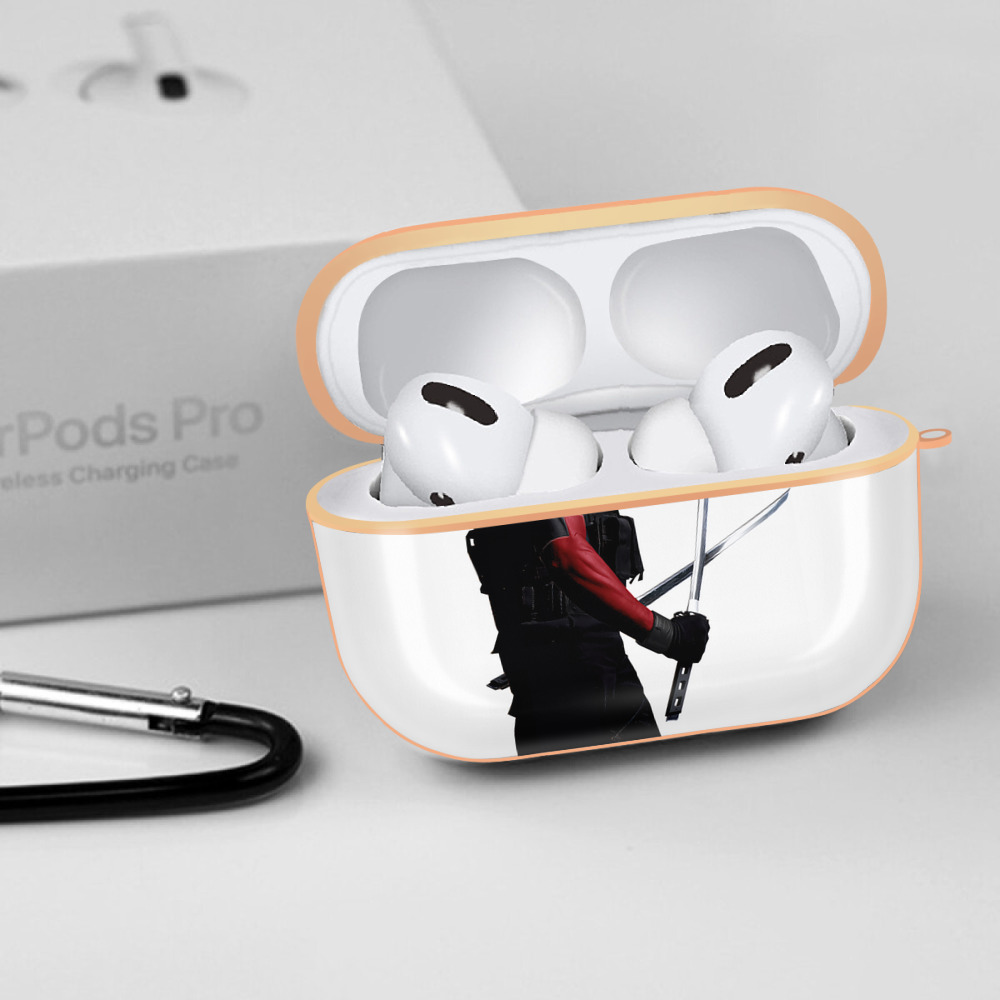 Deadpool デッドプール 【AirPods Pro用】ハードシェル保護ケース｜耐衝撃・防指紋・カラビナ付き商品仕様