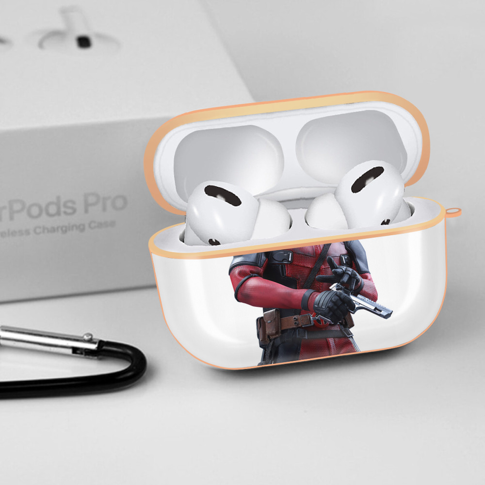 Deadpool デッドプール 【AirPods Pro用】ハードシェル保護ケース｜耐衝撃・防指紋・カラビナ付き商品仕様