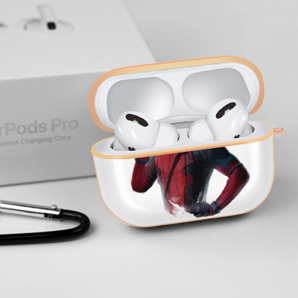 Deadpool デッドプール 【AirPods Pro用】ハードシェル保護ケース｜耐衝撃・防指紋・カラビナ付き商品仕様