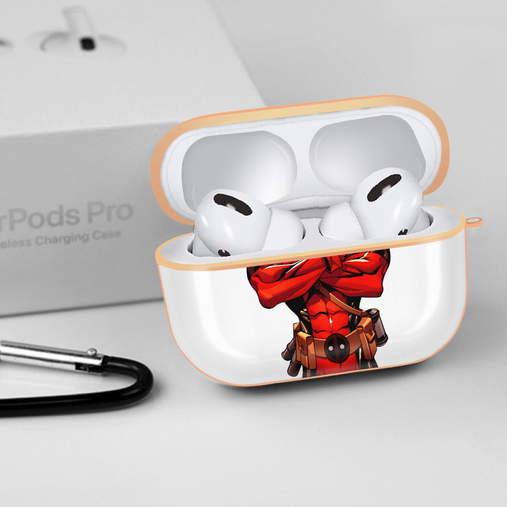 Deadpool デッドプール 【AirPods Pro用】ハードシェル保護ケース｜耐衝撃・防指紋・カラビナ付き商品仕様
