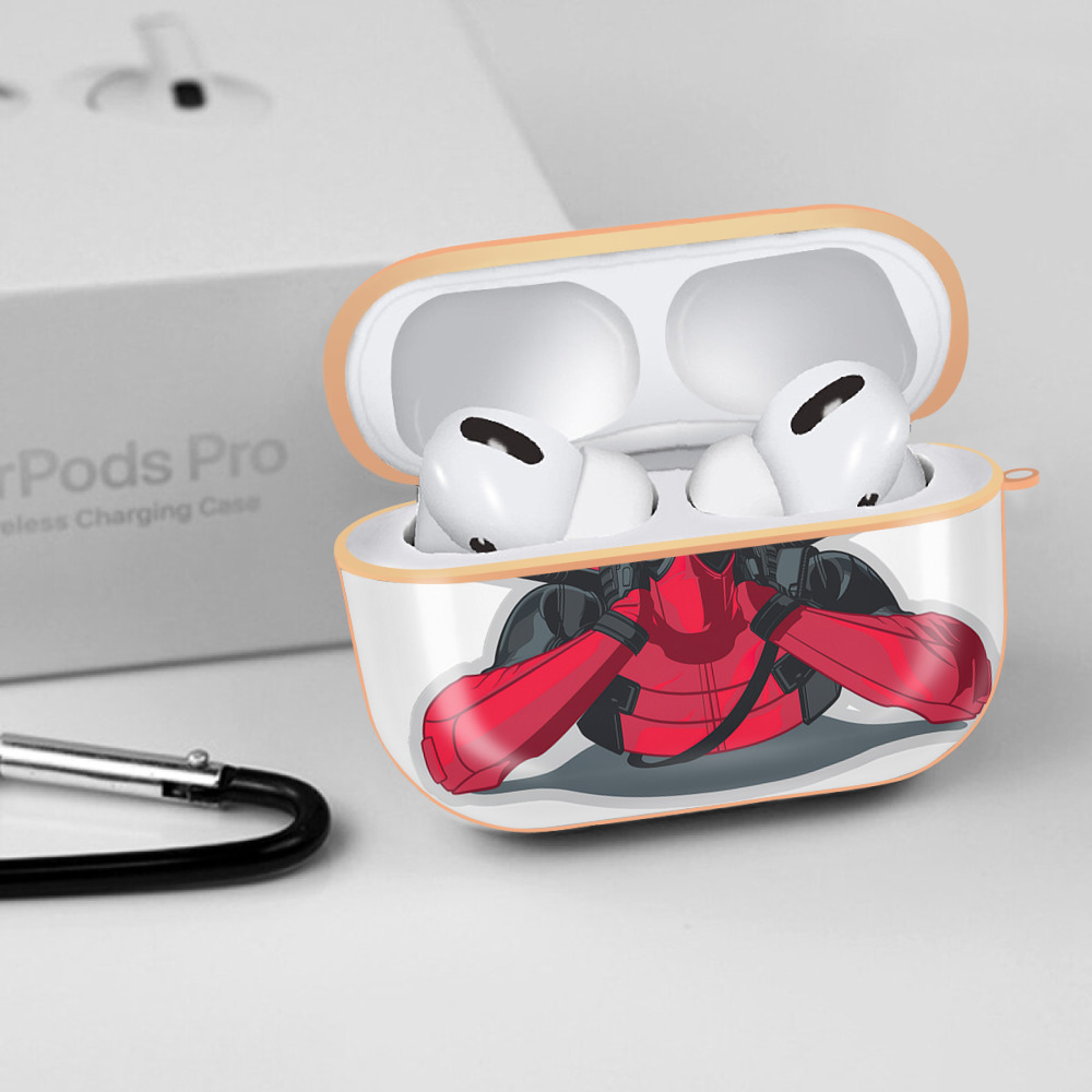 Deadpool デッドプール 【AirPods Pro用】ハードシェル保護ケース｜耐衝撃・防指紋・カラビナ付き商品仕様