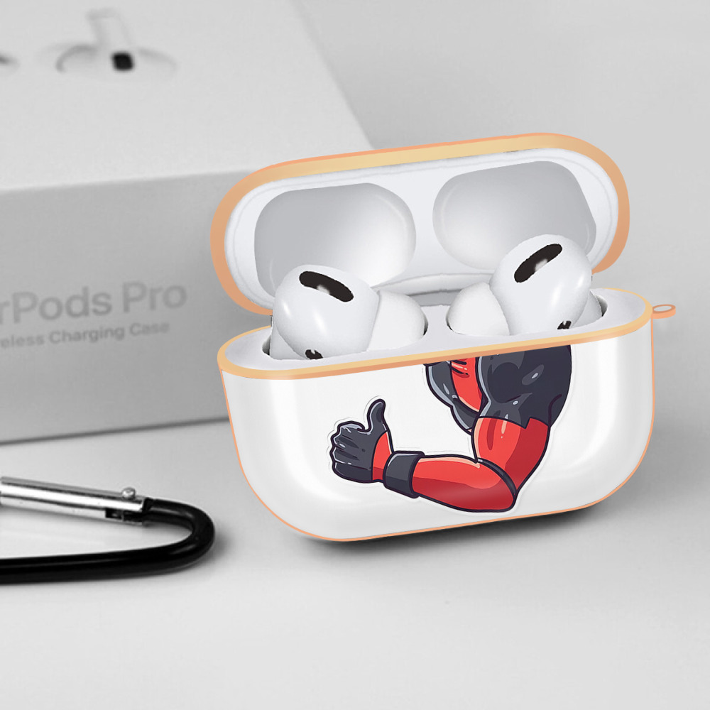 Deadpool デッドプール 【AirPods Pro用】ハードシェル保護ケース｜耐衝撃・防指紋・カラビナ付き商品仕様