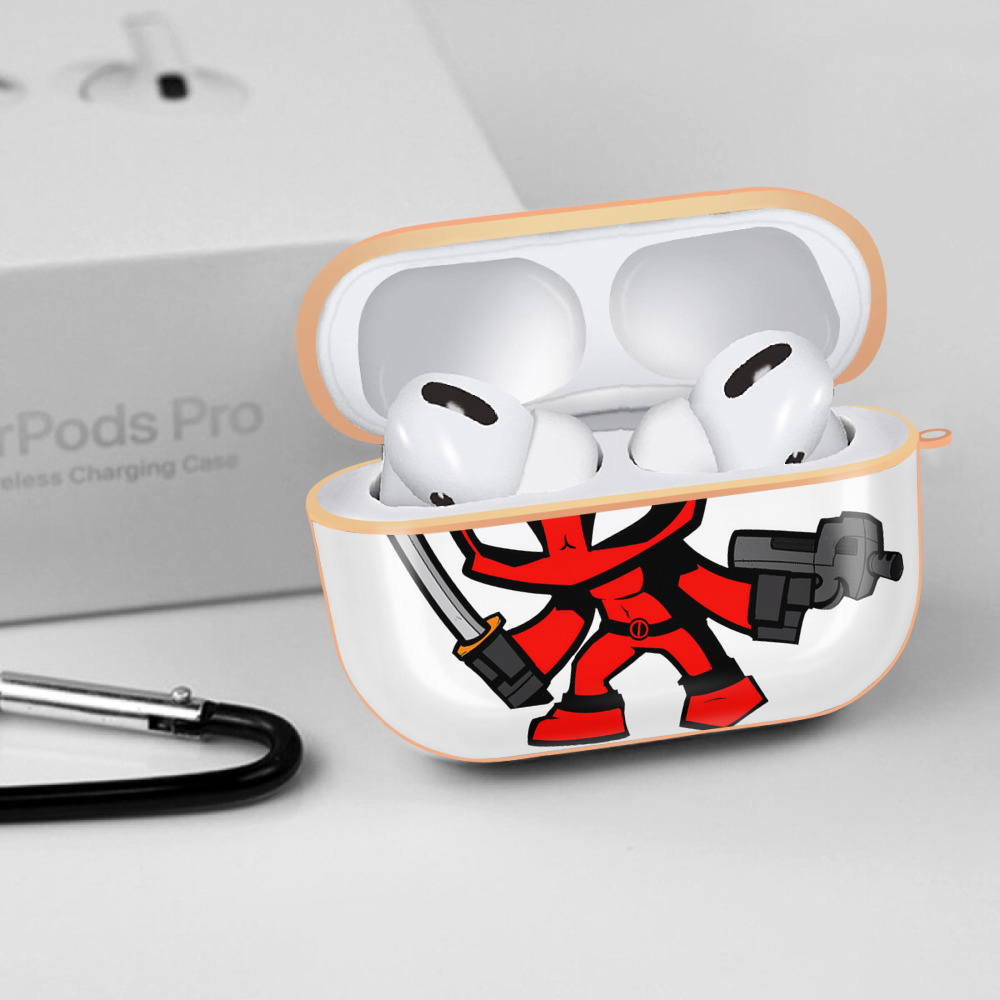 Deadpool デッドプール 【AirPods Pro用】ハードシェル保護ケース｜耐衝撃・防指紋・カラビナ付き商品仕様