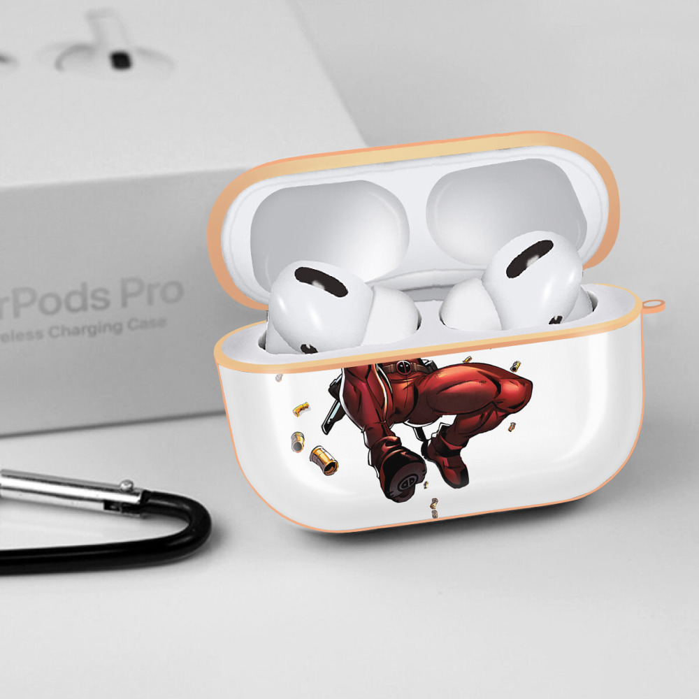 Deadpool デッドプール 【AirPods Pro用】ハードシェル保護ケース｜耐衝撃・防指紋・カラビナ付き商品仕様