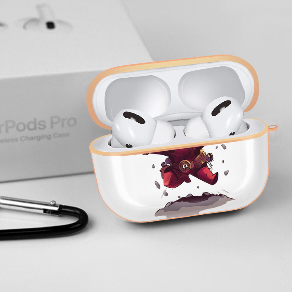 Deadpool デッドプール 【AirPods Pro用】ハードシェル保護ケース｜耐衝撃・防指紋・カラビナ付き商品仕様