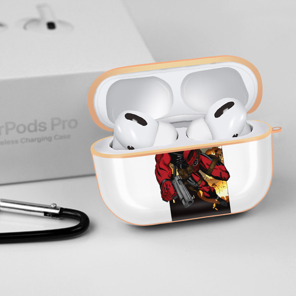 Deadpool デッドプール 【AirPods Pro用】ハードシェル保護ケース｜耐衝撃・防指紋・カラビナ付き商品仕様