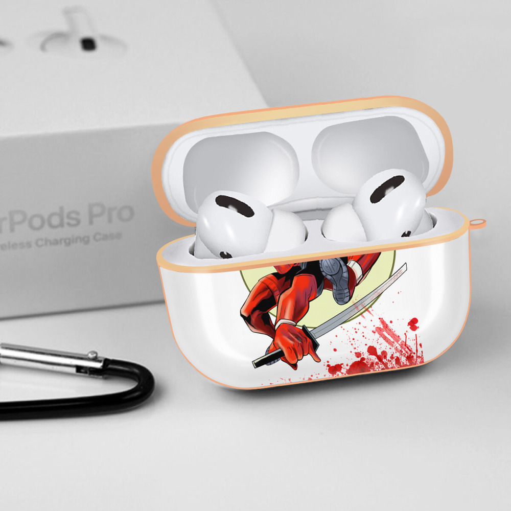 Deadpool デッドプール 【AirPods Pro用】ハードシェル保護ケース｜耐衝撃・防指紋・カラビナ付き商品仕様