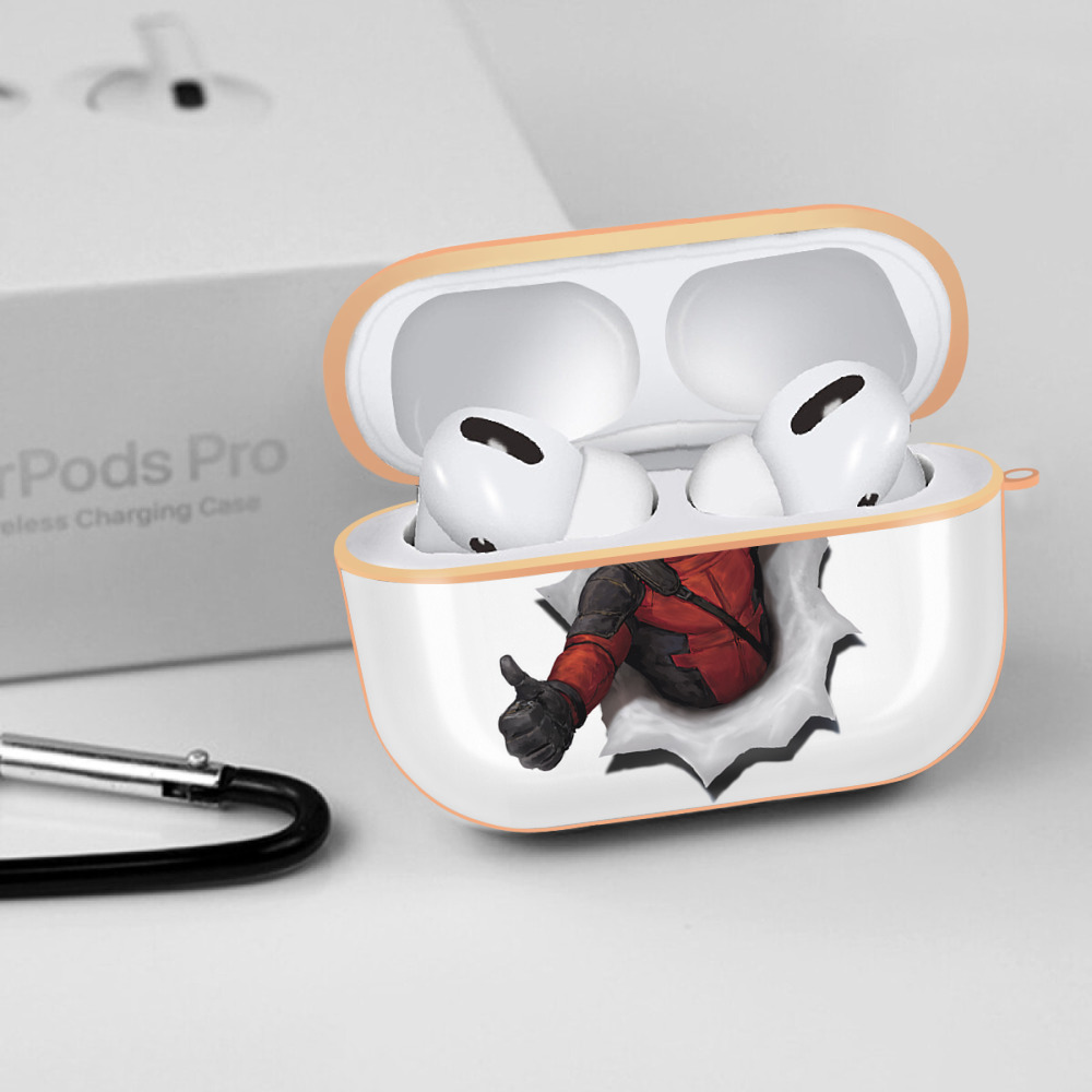 Deadpool デッドプール 【AirPods Pro用】ハードシェル保護ケース｜耐衝撃・防指紋・カラビナ付き商品仕様