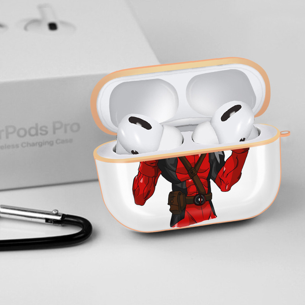 Deadpool デッドプール 【AirPods Pro用】ハードシェル保護ケース｜耐衝撃・防指紋・カラビナ付き商品仕様