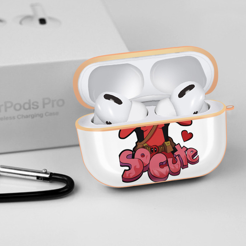 Deadpool デッドプール 【AirPods Pro用】ハードシェル保護ケース｜耐衝撃・防指紋・カラビナ付き商品仕様
