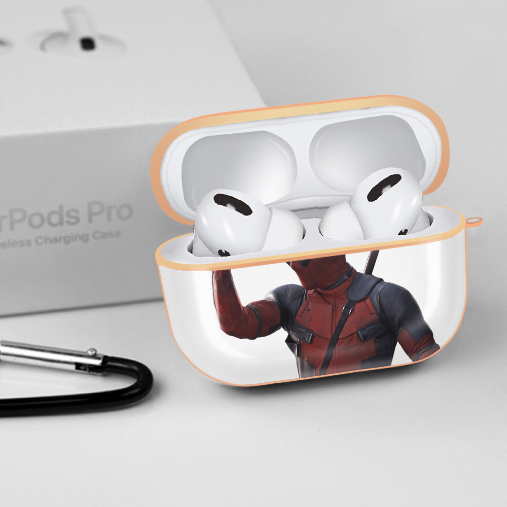 Deadpool デッドプール 【AirPods Pro用】ハードシェル保護ケース｜耐衝撃・防指紋・カラビナ付き商品仕様
