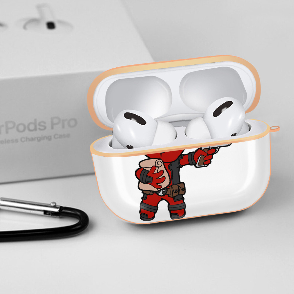 Deadpool デッドプール 【AirPods Pro用】ハードシェル保護ケース｜耐衝撃・防指紋・カラビナ付き商品仕様